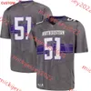 Maglia da calcio Brendan Flakes Northwestern A.J. Hampton Jr. 89 Charlie Mangieri 63 Dom D'Antonio 7 Ore Adeyi Custom Stitched Mens Northwestern Wildcats Maglie