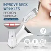 Uso doméstico massageador led pon antirrugas dispositivo de beleza facial ems equipamento microcorrente máquina elevador pescoço 240106