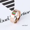 Designer Love Ring Fashion Gold Brev Band Rings Bague for Woman Lady Party Wedding Lovers Gift Engagement Smycken Mix Styles
