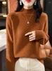 Women's Sweaters Aliselect Fashion Autumn Winter Thick Female Turtleneck Merino Wool Sweater Women Knitted Pullover Knitwear Loose Tops