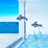 2PCS Metal Fath Fish Worka Worka Rzeźbia Ocean Art wisząca do łazienki w łazience na plażę plażową 240108