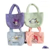 Sacs à main Ins Fluffy Cinnamoroll Kuromi P Sac à main Fille Mignon Doux Accessoires Messenger Sac Filles Cadeau d'anniversaire 28x20cm Livraison directe Ba Dhu2A