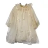 Vestidos de menina princesa meninas boutique vestido elegante manga bufante fantasias infantis casuais para crianças de 2 a 8 anos de idade