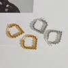 Hoepel Oorbellen Mode Eenvoudige Ronde Kralen Goud Kleur Roestvrij Staal Trendy Party Hart Voor Vrouwen Sieraden Meisjes Gift