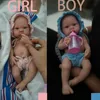 12 30 cm Micro Preemie Full Body Silicone Baby Doll Life Reborn Doll Surprise Children Anti-Stress 240106