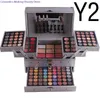 Sets Miss Rose Makeup Set Professional Eyeshadow Glitter Palette Matte oogschaduw+lipvoering+eyeliner+borstel+wenkbrauwpoeder+lippenstift