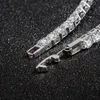 4 мм теннисные браслеты для женщин, 100% стерлинговое серебро 925 пробы, браслет с драгоценными камнями, свадебный браслет с блестками и бриллиантами 240106