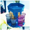 Bar Tools 6 S Glass Dispenser And Holder -Dispenser For Filling Liquids Cocktail Ss Mtiple Bar Fy4342 Drop Delivery Home Garden Kitche Dhdn0