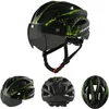 PEMILA casque de sécurité de cyclisme ultraléger casque de vélo de moto en plein air visière à lentille amovible casque de vélo de route de montagne VTT 240106