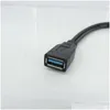 Computer Cables Connectors S Black Usb 3.0 Female To Dual 2 Male With Extra Power Supply Data Y Extension Cord For 2.5Mobile Hard Disk Otnlo