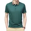 Men's Polos Summer Shirt Brand Clothing Cotton Short Sleeve Business Casual Striped Designer Homme Camisa Breathable