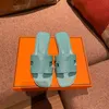 Designer-Hausschuhe, Sandalen, Mode, Buchstaben-Slider, Damen, Outdoor-Wohnungen, Sommer, klassischer Trend, echtes Leder, Urlaubs-Strand-Slides