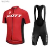 Radtrikot-Sets Scott Herren-Radsportbekleidung, Sommer-Herren-Sets 2024 MTB-Outfit-Set, Sportbekleidung, Shorts, Uniform, Jersey-Hosen, Herren-Kleidung, Hemd, Lätzchen, L240108