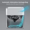 14L Akıllı Banyo Çöp Kutusu Otomatik Torbalama Elektronik Çöp Beyaz Dokunsuz Dar Akıllı Sensör Çöp Kutusu Akıllı Ev 240108