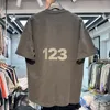 本物の写真メンレディースTシャツ半袖ティーレタープリントトップM L XL 24SS