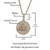 2024 New Hot Selling Hip Hop Rock with Zircon Disc Symbol Pendant Plated with True Gold Trend Fine Jewelry Necklace for Men