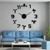 Haltérophilie Fitness bricolage horloge géante salle de sport autocollant mural montre 3D horloge murale de luxe créatif mur Art décor pour salle de sport 240106