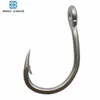 Easy Catch 100pcs 10884 Stainless Steel White Strong Big Game Fish Tuna Bait Fishing Hooks Size 3/0 4/0 5/0 6/0 7/0 8/0 9/0 10/0 240108