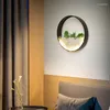 Wandlampen Scandinavisch met plantensteen Moderne led-verlichting Creatief nachtkastje Slaapkamerlamp Trouwkamer Trap Woongang