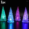 Night Lights Acrylic Christmas Tree Light LED Luminous Xmas Trees Glowing Fairy Lamps For Holiday Party Home Decoration Supplies