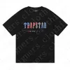 Trapstar londyńska koszulka klatka piersiowa Whiteblue kolor haftowe męskie koszule zwykłe projektant ulicy krótkie topy streetwearne