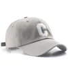 Casquettes de baseball mode rétro Protection solaire coton Snap Back hommes casquette de Baseball femmes chapeau coréen Style décontracté C lettre pointe