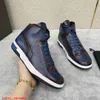 Baskets en cuir BERLUTI Chaussures décontractées Berlut's New Men's Calf Leather Colored Fashion Sports Shoes Embossed Trendy Men's High Top Casual Shoes HBYQ