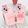 Capas de telefone celular Cute Bear Phone Case para Xiaomi Redmi Note 12 11 10 9 Pro 9S 10S 11S Redmi 9A 10C 9C 11A 12C Mi 11 Lite 5G NE Poco M2 M5s CoverL240105