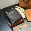 Moda damska czarna torba plecakowa luksusowy oryginalny skórzany torba szkolna torebka torebka górna rączka męska designerska torba na ciśnienie mody sprzęgła na ramię