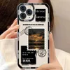 Handyhüllen Landschaft Stempel Label Handyhülle für iPhone 11 13 14 15 Pro Max 12 Mini Hüllen iPhone 7 8 Plus XS XR SE 2022 2020 Soft Back CoverL240105