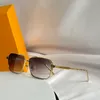 Occhiali da sole quadrati in metallo oro telaio in metallo/lente verde uomo occhiali da sole pilota occhiali da sole Gafas de sol uv400 occhiali con scatola