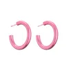 Boucles d'oreilles HECHENG 35MM cercle cerceau pour femmes forme C gros clous d'oreille vente en gros bijoux colorés pour femmes