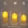 양초 1-12pc 아크릴 시뮬레이션 촛불 스윙 전자 양초 Led Flameless Light Wedding Romantic Candle Lamp Party Home Decoration