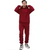 Tracksuits masculinos 2024 terno esportivo para homens e mulheres cor sólida placa de luz velo moletom com capuz conjunto roupas masculinas