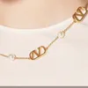 Famous French Brands Designer Luxury Brass Necklace Classic V-shaped Letter Pearl Pendant High Quality Copper Charm Exquisite Jewelry Mother Fashion Gift