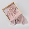 wrinkle pearl chiffon scarf Headscarves Muslim Women Veil Headwraps Hijab Modest Islamic Clothing Turban Fashion Pashmina 240108