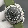 48MM Endurance Pro Limited Зеленый циферблат Часы Кварцевый хронограф Батарея Питание Дата Мужские часы Ремешок из нержавеющей стали Мужские наручные часы дизайнерские часы