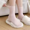 Chaussettes pour femmes, sensation de qualité supérieure, polyvalentes, fil à pois, velours de vison, peluche épaisse, Tube central, Super doux, très élastique, respirant, poils de sol