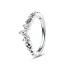 Silver Plated New Heart Series Exquisite Rings Pan Suitable For Feminine Charm Accessories Gifts Jewelry