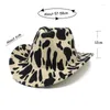 Berets Cow Fedora Hats Women Men Wool Cap Sun Hat Western Cowboy Cows Trilby Jazz Caps Curl Brim Blower Fedoras