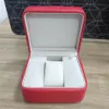 Luxusuhr, Kunstleder, Rot, Originalverpackung, Papiere mit Handtasche, 210 30 42 20 01 001, Geschenkbox für Herren-Damenuhren242O2498