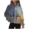 Women's Jackets Coat Print Long Sleeve Casual Zip For Women Comfortable Pullover With Pockets High-Quality Fashion-Forward