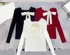 24 kvinnors tröja stickad topp vintage cardigan tröja båge ålder reduktion 1007