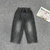 Hosen Junge Jean Hosen 2024 Frühling Und Herbst Kind Jungen Mädchen Kinder Rasierte Weiße Jeans Hose