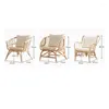 Camp Furniture Nordic Rattan Beach Chairs Balcony Courtyard Outdoor Leisure Creative Backrest Chair Designer Terrace