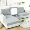 Housse de canapé élastique pour salon, en élasthanne épais, pour coussin de siège sectionnel, lavable, amovible, couleur unie