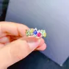 Band Rings Gemicro Natural Sapphire Ring 925 Sterling Silver Lowest Price Women's King Cluster Party Jewelryl240105
