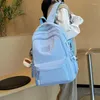 Sacs d'école couleur unie femmes sac à dos grand sac à dos pour adolescentes mode collège étudiant livre sac à dos