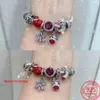 New S925 Sterling Silver fit pandoraer charms Bracelet beads charm Original Christmas Car Tree Reindeer Mouse diy Jewelry gift