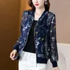 Women's Jackets Spring Summer Thin Chiffon Printing Coat Long Sleeve Plus Size Loose All-match Cardigan Tops Vintage Fashion Clothing I84